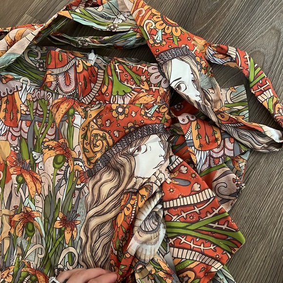 NWT Zimmermann KALEIDOSCOPE WRAP TIE SKIRT - Picture 7 of 11